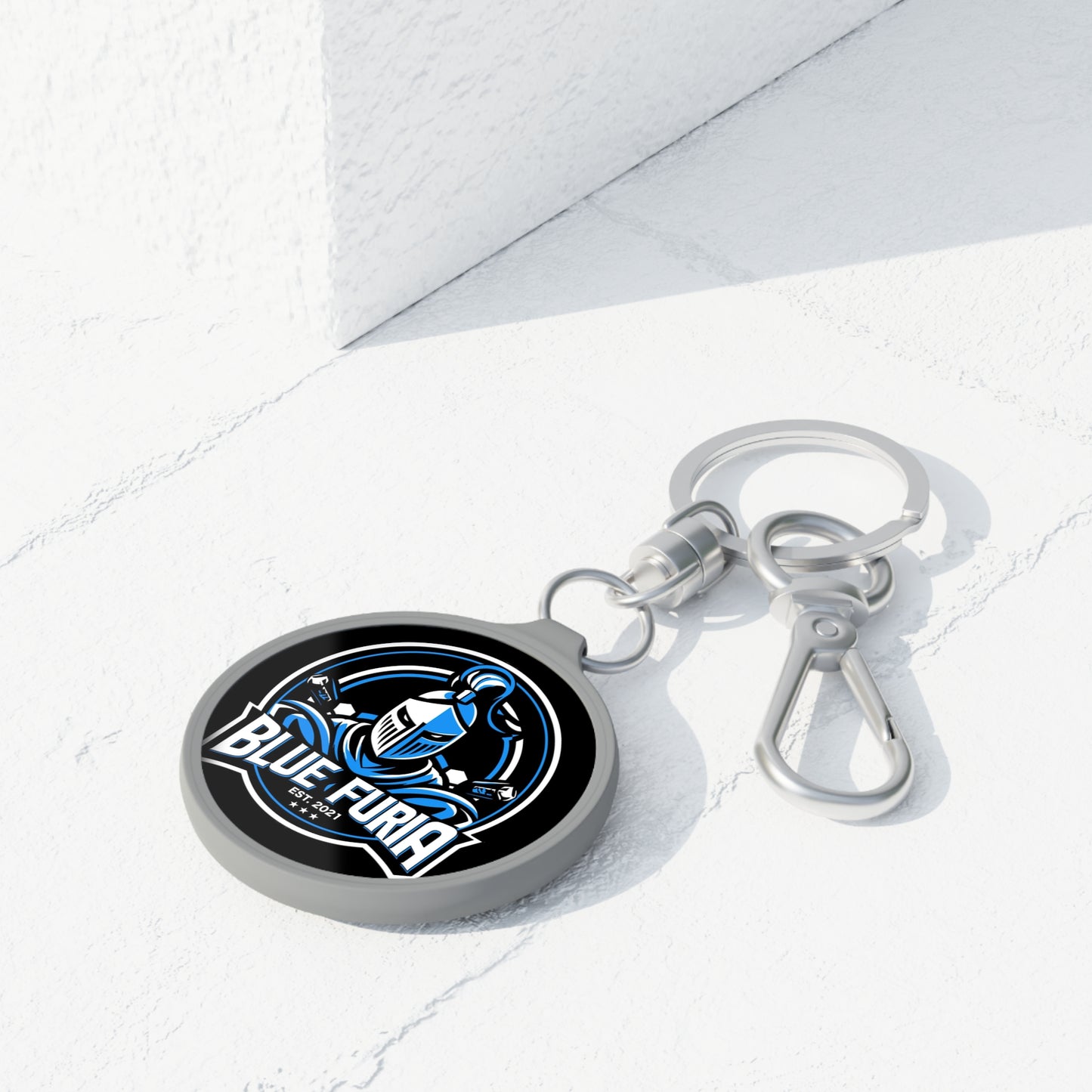 Blue Furia Keyring Tag