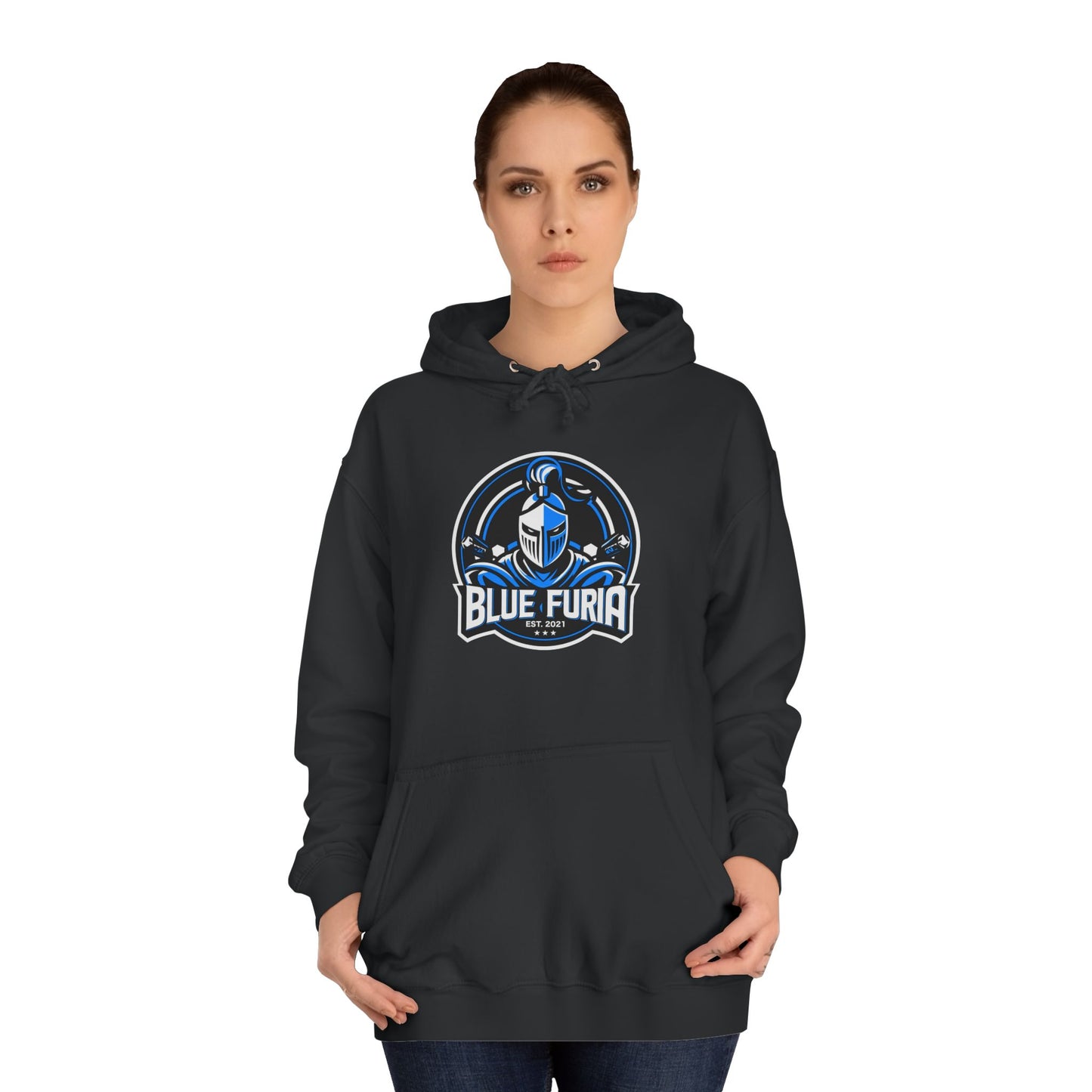 2024 Blue Furia Knight Unisex College Hoodie